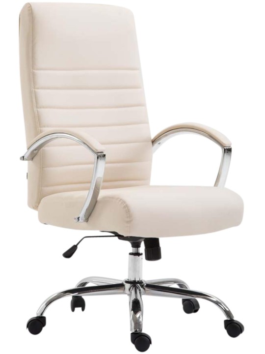 Bureaustoel Wallis kunstleer, crème