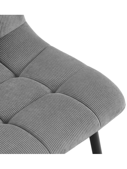 Set van 2 eetkamerstoelen Tilde Cord, grijs