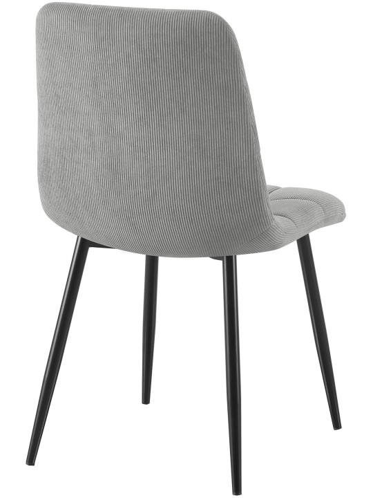 Set van 2 eetkamerstoelen Tilde Cord, grijs