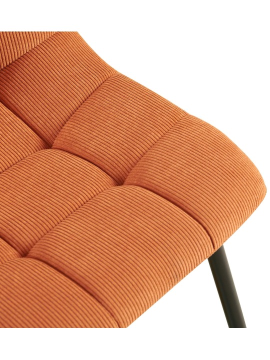 Set van 2 eetkamerstoelen Tilde Cord, oranje