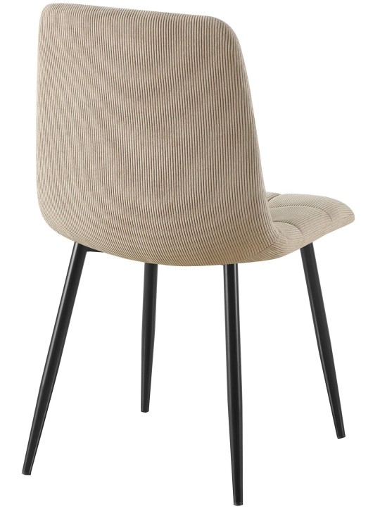 Set van 2 eetkamerstoelen Tilde Cord, taupe