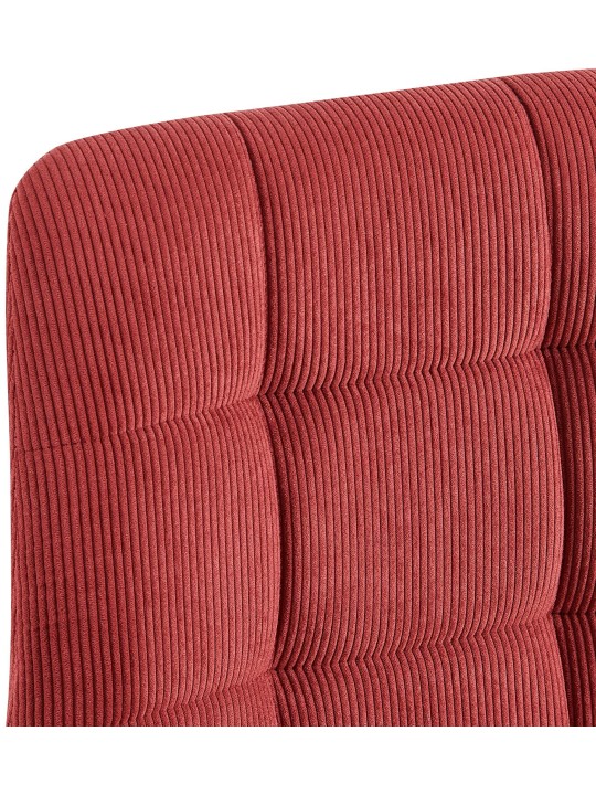 Set van 4 eetkamerstoelen Tilde Cord, bordeauxrood