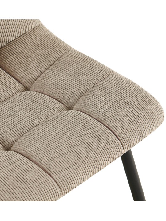 Set van 4 eetkamerstoelen Tilde Cord, taupe