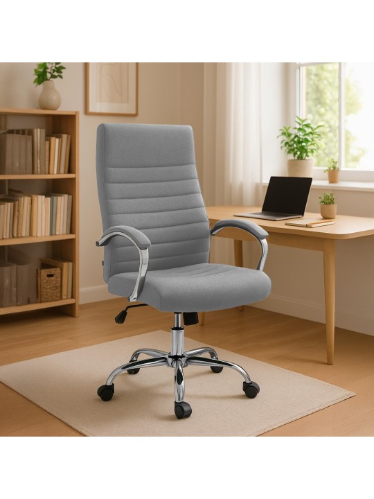 Bureaustoel Wallis stof, grijs