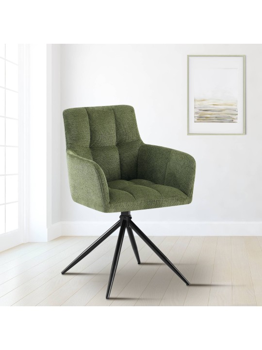 Set van 2 eetkamerstoelen Jonah stof, groen