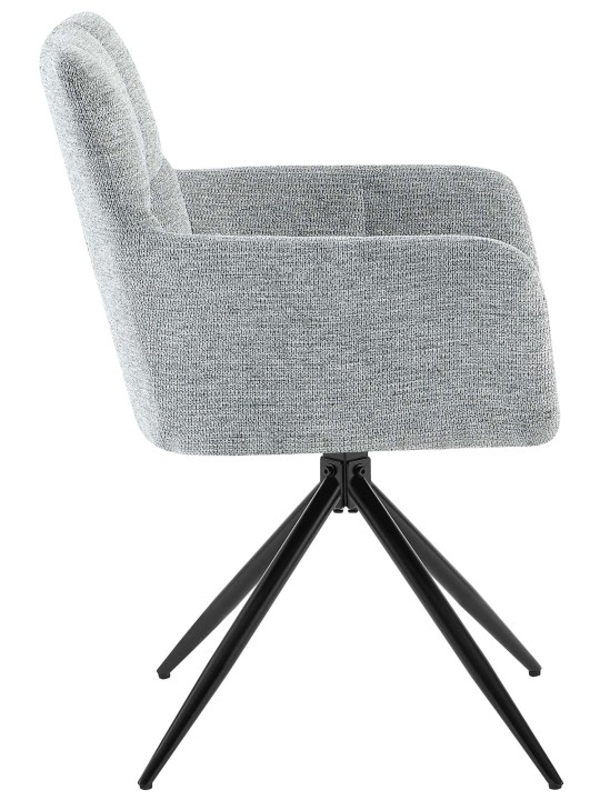 Set van 2 eetkamerstoelen Jonah stof, lichtgrijs