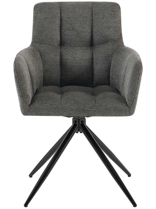 Set van 2 eetkamerstoelen Jonah stof, donkergrijs