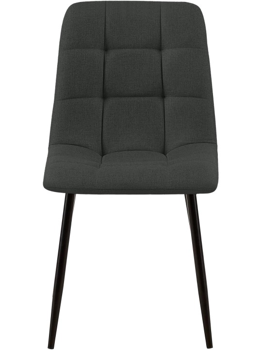 Set van 2 eetkamerstoelen Tilde stof, donkergrijs