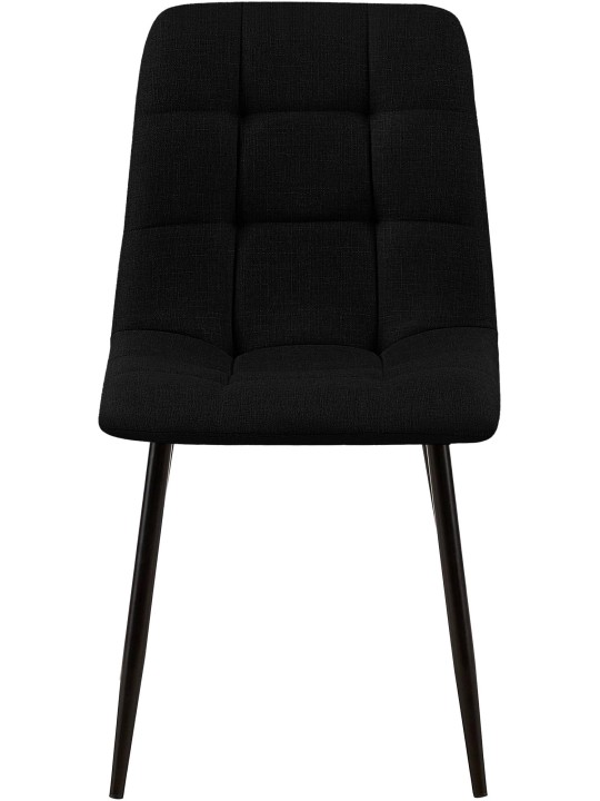 Set van 2 eetkamerstoelen Tilde stof, zwart