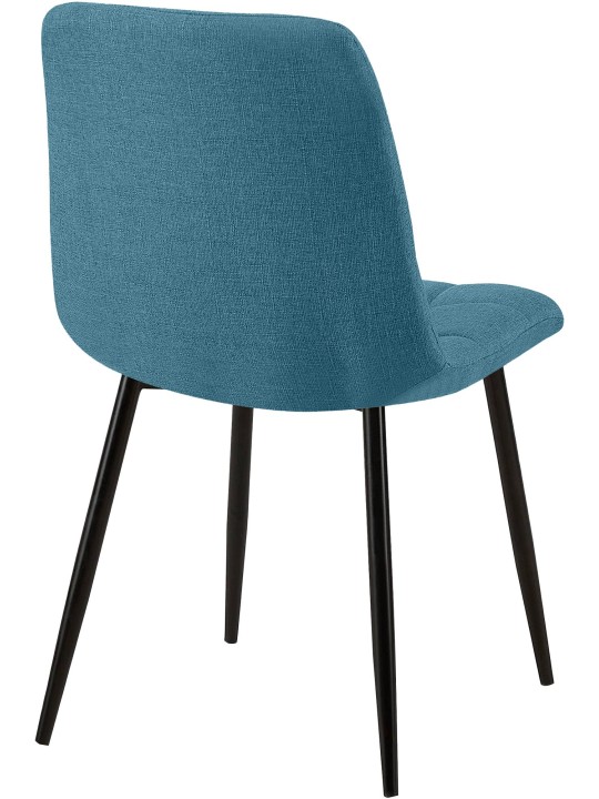 Set van 2 eetkamerstoelen Tilde stof, blauw