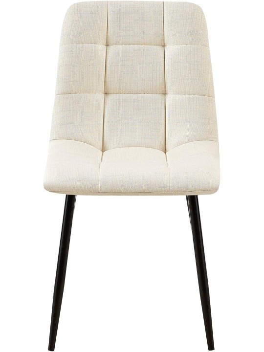 Set van 2 eetkamerstoelen Tilde stof, crème