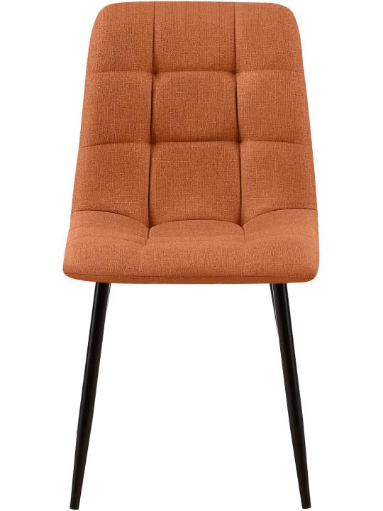 Set van 2 eetkamerstoelen Tilde stof, oranje