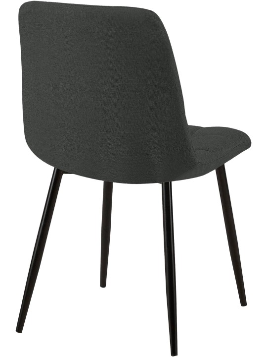Set van 4 eetkamerstoelen Tilde stof, donkergrijs