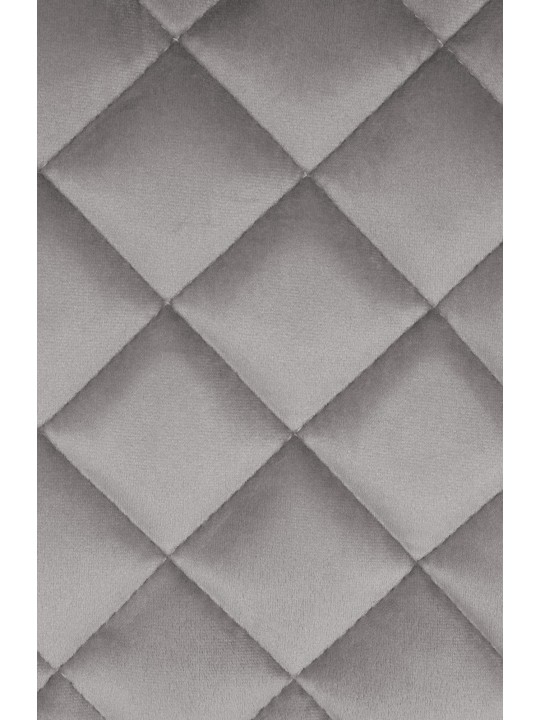 Set van 2 barkrukken Kasson fluweel, grijs