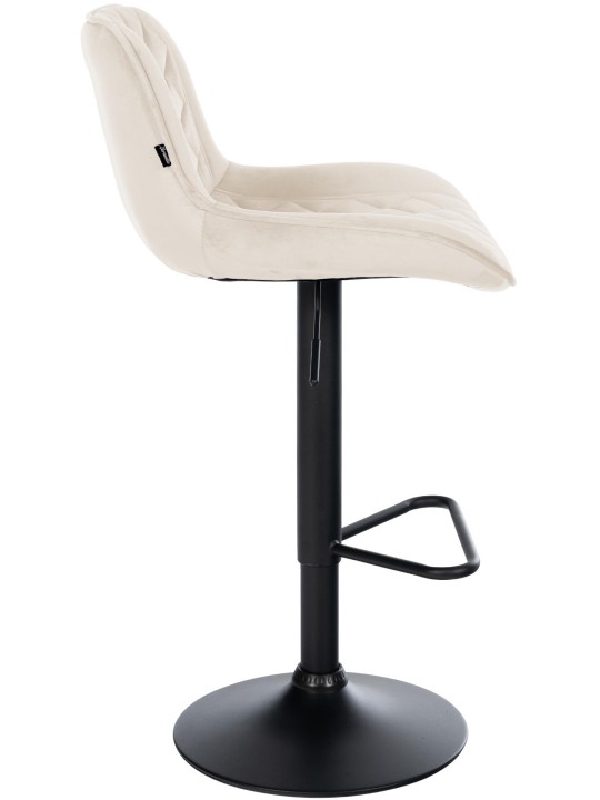 Set van 2 barkrukken Kasson fluweel, crème