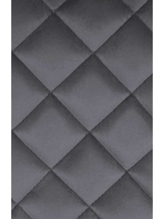 Set van 2 barkrukken Kasson fluweel, donkergrijs