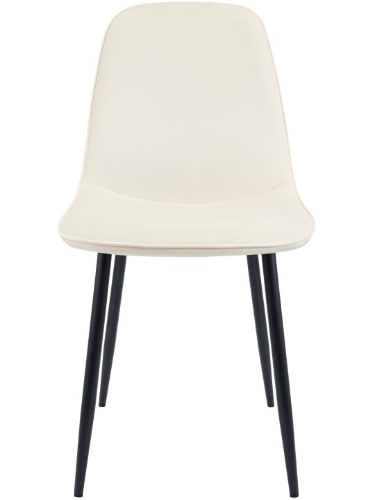 Maryam fluwelen eetkamerstoel, crème Maryam fluwelen eetkamerstoel, crème