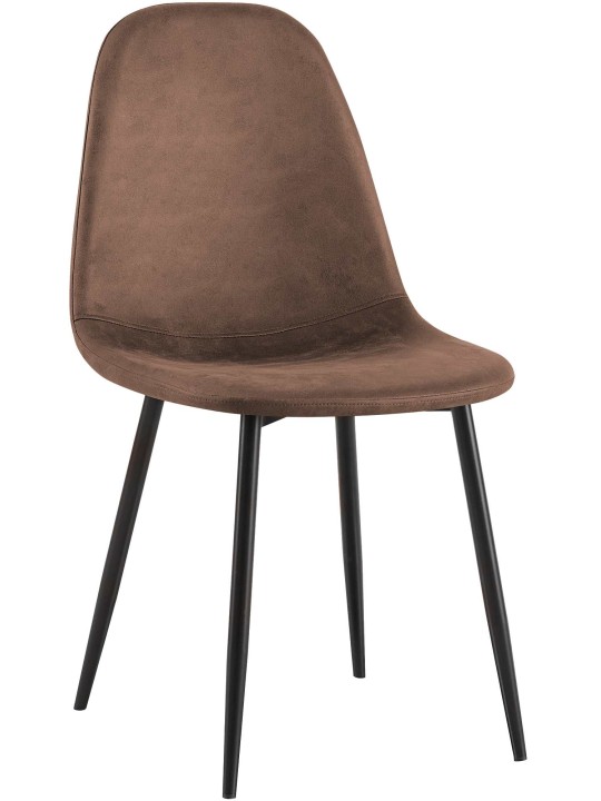 Napier vintage kunstleer eetkamerstoel, bruin