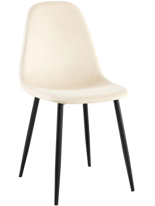 Napier fluwelen eetkamerstoel, crème Napier fluwelen eetkamerstoel, crème