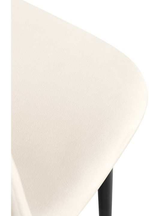 Napier fluwelen eetkamerstoel, crème Napier fluwelen eetkamerstoel, crème