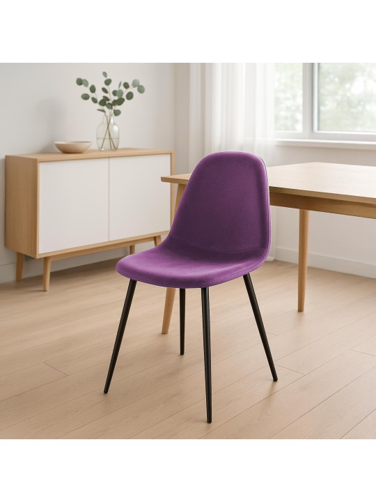 Napier fluwelen eetkamerstoel, lila Napier fluwelen eetkamerstoel, lila