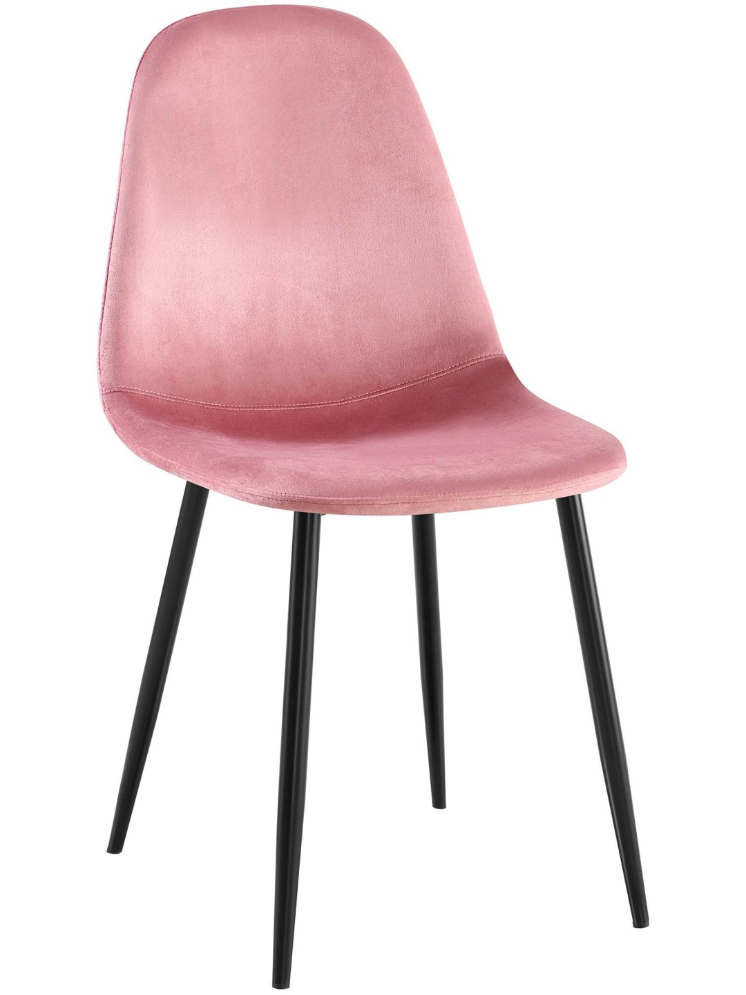 Napier fluwelen eetkamerstoel, roze