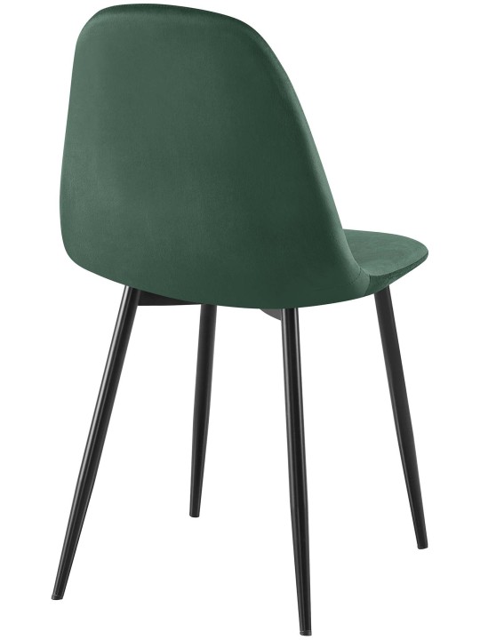 Set van 4 eetkamerstoelen Napier fluweel, groen