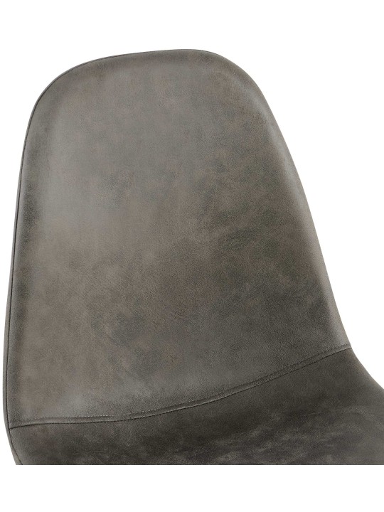 Set van 4 eetkamerstoelen Napier kunstleer, donkergrijs