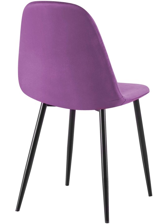 Set van 4 eetkamerstoelen Napier fluweel, lila