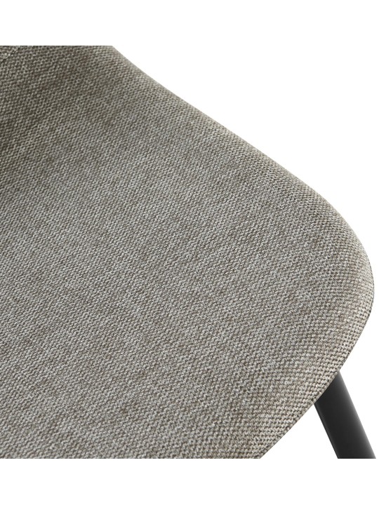 Set van 4 eetkamerstoelen Napier stof, lichtgrijs