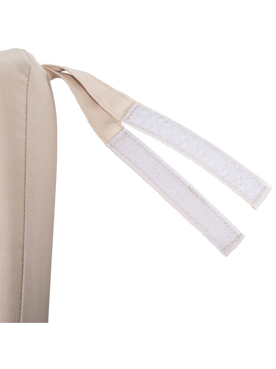 Joyce schommelbank met zitkussen 150 cm + teak, crème