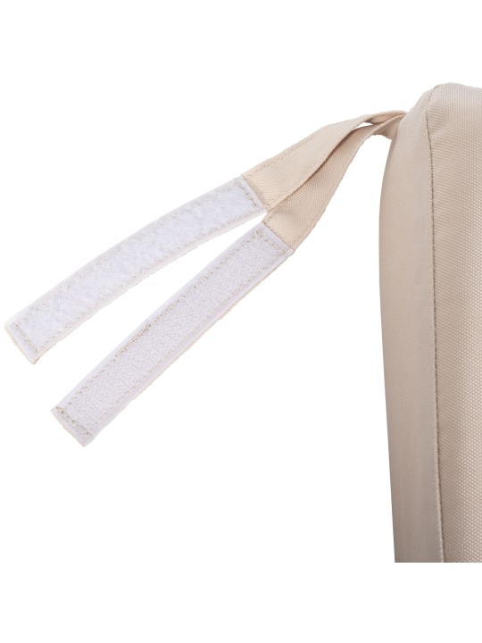 Teakhouten bank Jackson met zitkussen 120 cm + teakhout, crème Teakhouten bank Jackson met zitkussen 120 cm + teakhout, crème