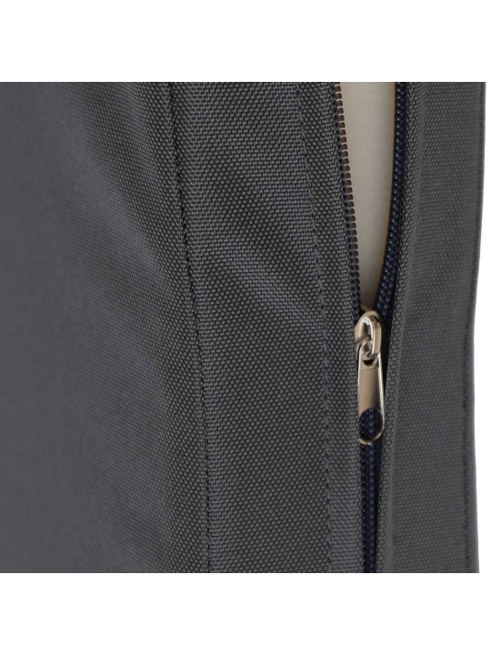 Teakhouten bank Jackson met zitkussen 120 cm + teakhout, donkergrijs Teakhouten bank Jackson met zitkussen 120 cm + teakhout, donkergrijs