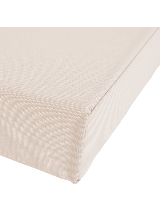 Teakhouten bank Jackson met zitkussen 220 cm + teakhout, crème Teakhouten bank Jackson met zitkussen 220 cm + teakhout, crème