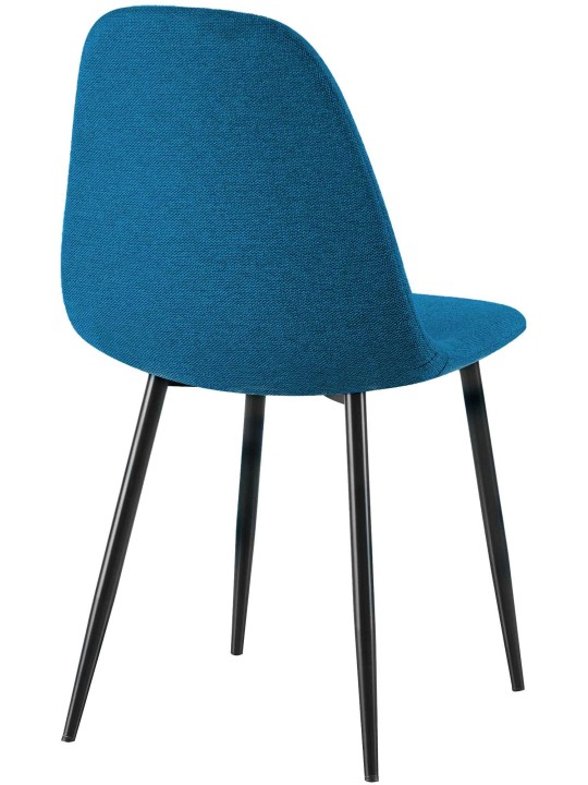 Set van 4 eetkamerstoelen Napier stof, blauw
