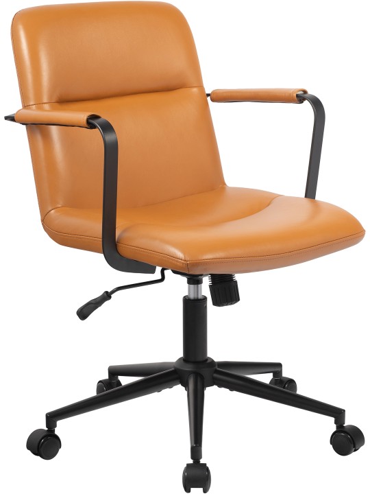 Bureaustoel Hilda echt leer, bruin