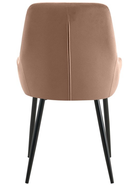 Set van 2 eetkamerstoelen Elmira fluweel, bruin