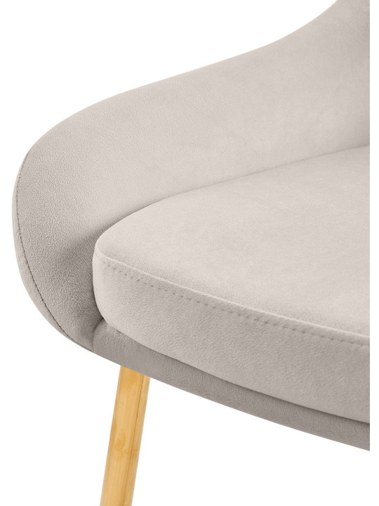 Set van 2 eetkamerstoelen Elmira fluweel goud, grijs