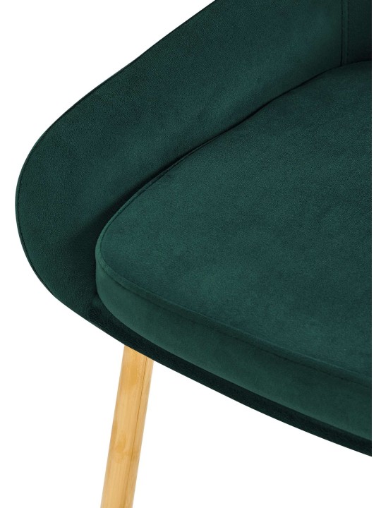 Set van 2 eetkamerstoelen Elmira fluweel goud, groen