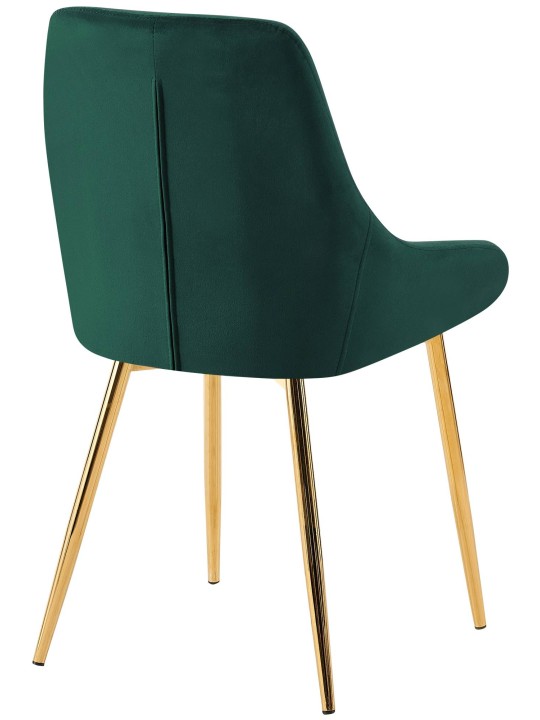Set van 2 eetkamerstoelen Elmira fluweel goud, groen