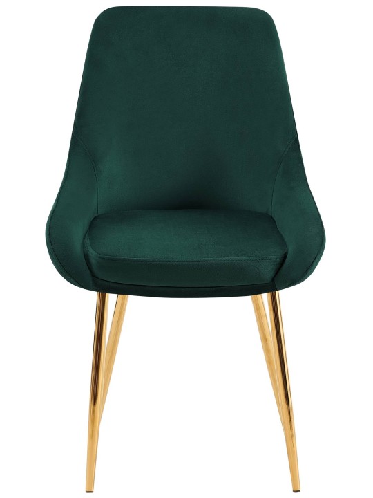 Set van 2 eetkamerstoelen Elmira fluweel goud, groen