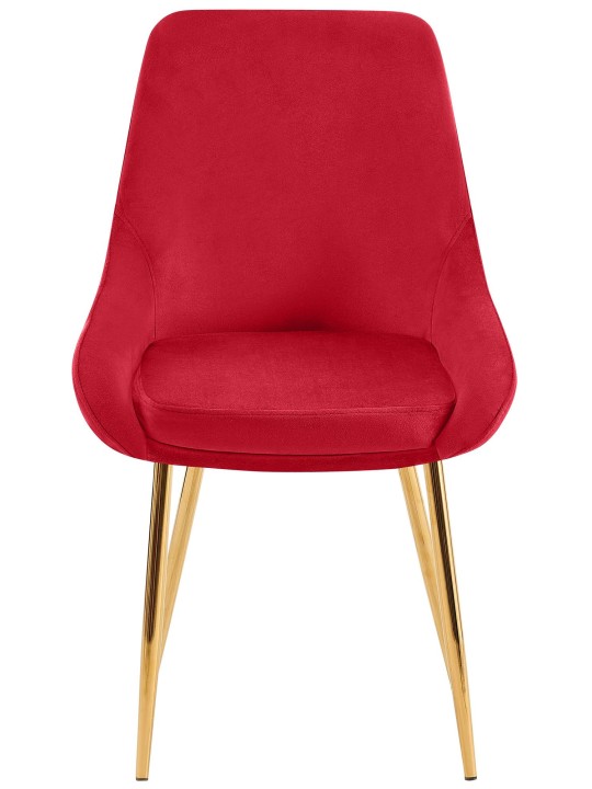 Set van 2 eetkamerstoelen Elmira fluweel goud, rood