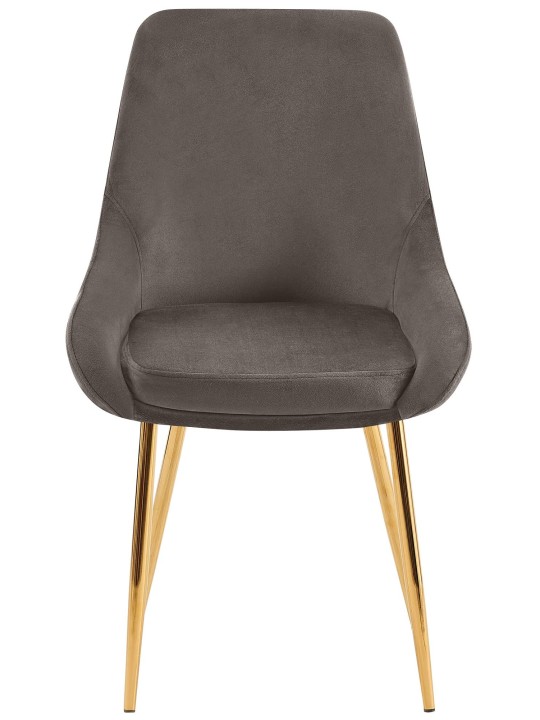 Set van 2 eetkamerstoelen Elmira fluweel goud, antraciet