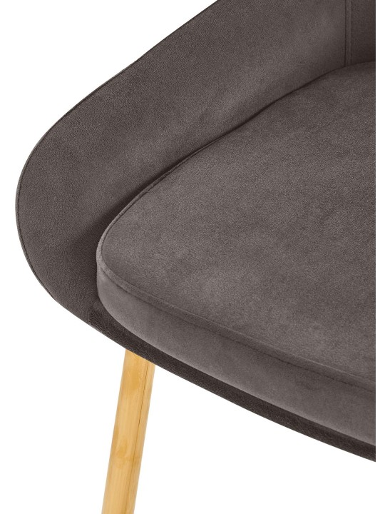 Set van 2 eetkamerstoelen Elmira fluweel goud, antraciet