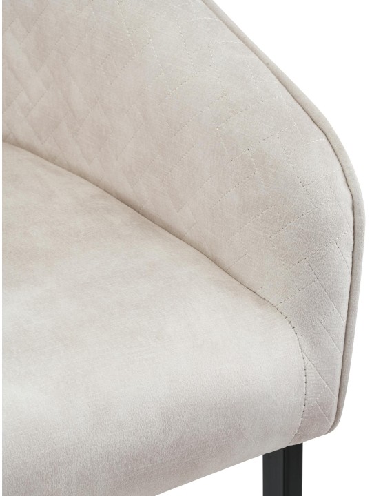 Eetkamerstoel Jarik vintage fluweel, crème