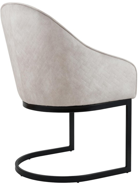 Eetkamerstoel Jarik vintage fluweel, crème