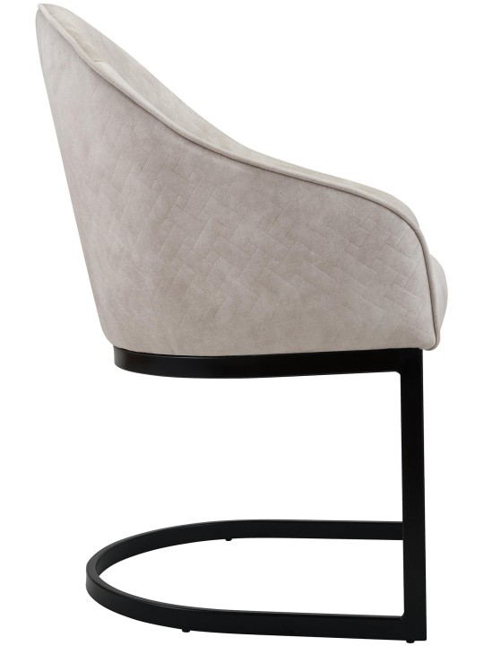 Eetkamerstoel Jarik vintage fluweel, crème