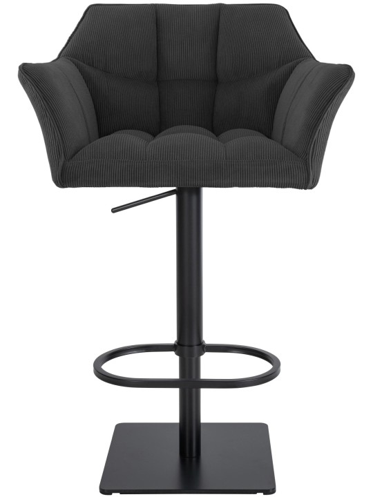 Barkruk Damaso B Cord, donkergrijs