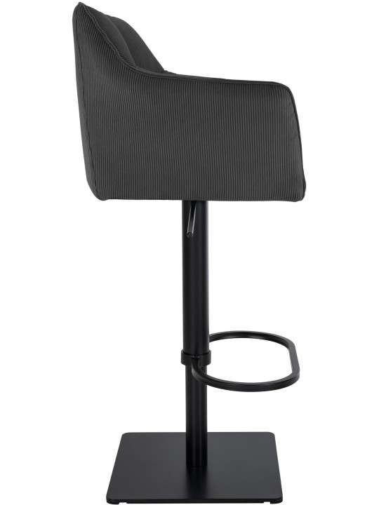 Barkruk Damaso B Cord, donkergrijs