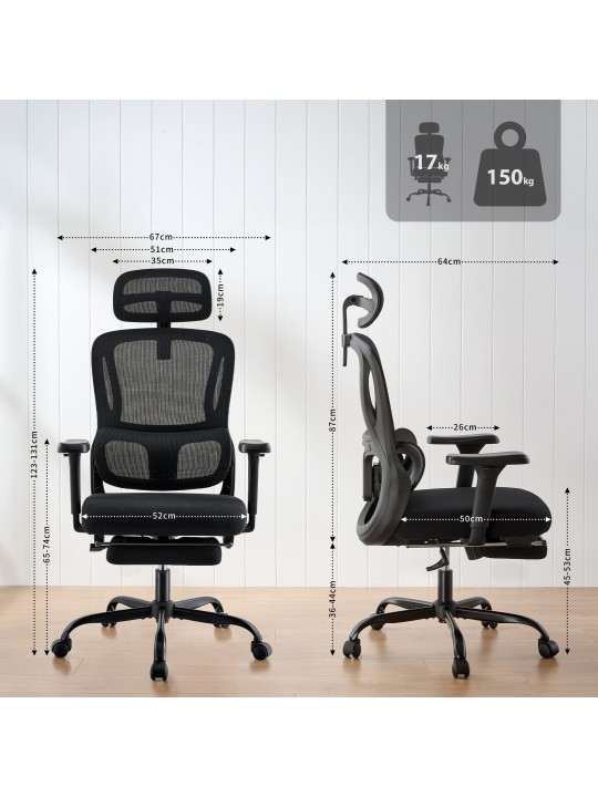 Bureaustoel Mankato, zwart